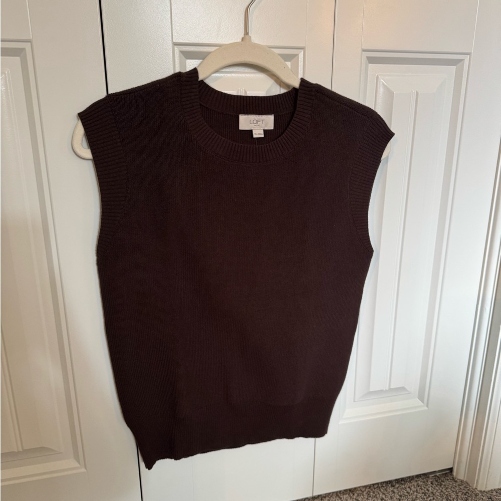LOFT Rich Chocolate Knit Top
